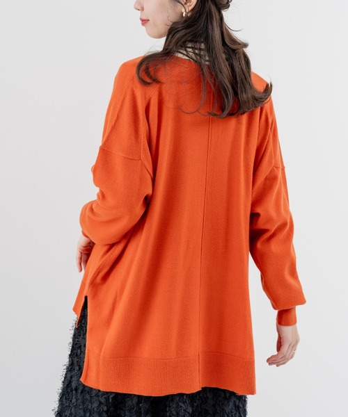 refinedworks（リファインドワークス）の「【refinedworks】こなれ見えする リラックス カーディガン！（カーディガン/ボレロ・レディース・ブラック/オレンジ/グリーン・FREE）」の6枚目の写真