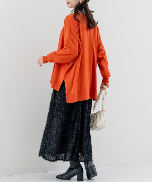 refinedworks（リファインドワークス）の「【refinedworks】こなれ見えする リラックス カーディガン！（カーディガン/ボレロ・レディース・ブラック/オレンジ/グリーン・FREE）」の19枚目の写真