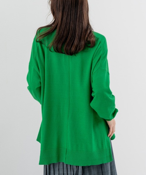 refinedworks（リファインドワークス）の「【refinedworks】こなれ見えする リラックス カーディガン！（カーディガン/ボレロ・レディース・ブラック/オレンジ/グリーン・FREE）」の10枚目の写真