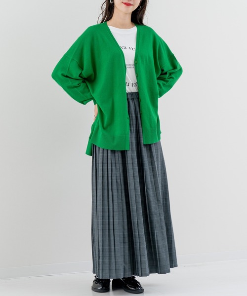 refinedworks（リファインドワークス）の「【refinedworks】こなれ見えする リラックス カーディガン！（カーディガン/ボレロ・レディース・ブラック/オレンジ/グリーン・FREE）」の22枚目の写真