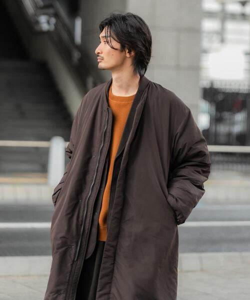 EKAL(エカル)の「『UR TECH』インサレーションコート(ダウンジャケット/コート・メンズ・チャコールグレー/ダークブラウン・MEDIUM/LARGE)」の9枚目の写真