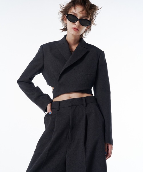 JOSE MOON（ジョゼムーン）の「COMFORT WIDE PANTS/コンフォートワイドパンツ（その他パンツ・レディース・グレー/ブラック・38/36）」の10枚目の写真