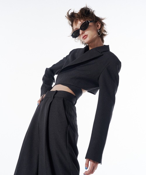 JOSE MOON（ジョゼムーン）の「COMFORT WIDE PANTS/コンフォートワイドパンツ（その他パンツ・レディース・グレー/ブラック・38/36）」の11枚目の写真