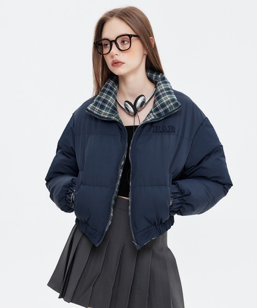 mushwear(マッシュウェア)の「リバーシブル チェックショートジャケット(ダウンジャケット/コート・メンズ・ブルー/ブラック・LARGE/MEDIUM/SMALL)」の7枚目の写真