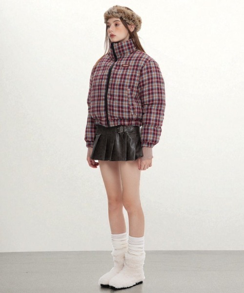 mushwear(マッシュウェア)の「リバーシブル チェックショートジャケット(ダウンジャケット/コート・メンズ・ブルー/ブラック・LARGE/MEDIUM/SMALL)」の4枚目の写真