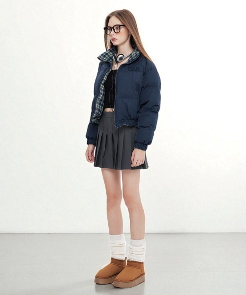 mushwear(マッシュウェア)の「リバーシブル チェックショートジャケット(ダウンジャケット/コート・メンズ・ブルー/ブラック・LARGE/MEDIUM/SMALL)」の8枚目の写真