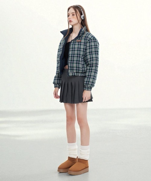 mushwear(マッシュウェア)の「リバーシブル チェックショートジャケット(ダウンジャケット/コート・メンズ・ブルー/ブラック・LARGE/MEDIUM/SMALL)」の10枚目の写真