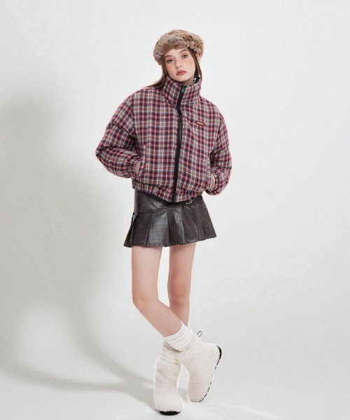 mushwear(マッシュウェア)の「リバーシブル チェックショートジャケット(ダウンジャケット/コート・メンズ・ブルー/ブラック・LARGE/MEDIUM/SMALL)」の3枚目の写真