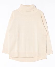 【豊富なカラー展開】7GG オフタートルオーバーサイズニット(BL)
