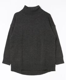 VIBGYOR（ヴィブジョー）の「【豊富なカラー展開】7GG オフタートルオーバーサイズニット(BL)（ニット/セーター・メンズ）」