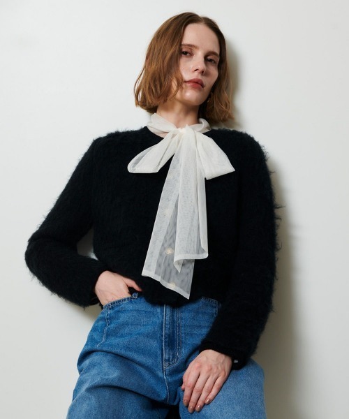 セール】シャギーニットカーディガン（カーディガン/ボレロ