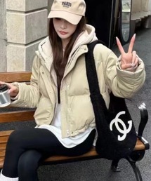 semplice(センプリチェ)のフード付きダウンジャケット ショートモデル(ダウンジャケット/コート)