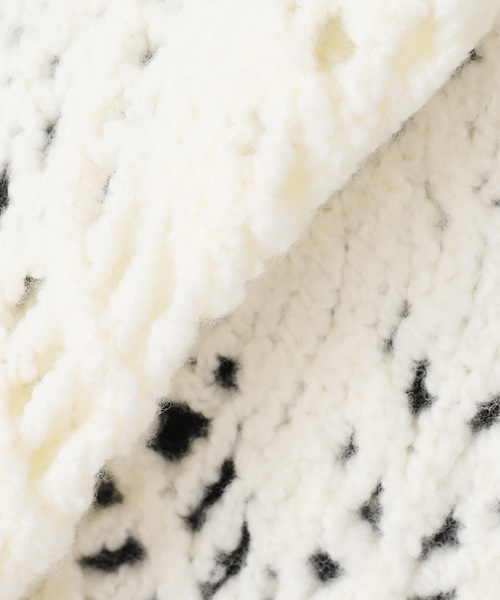 SLOBE IENA（スローブイエナ）の「ガラアミニットベスト（ベスト・レディース・アイボリー/ネイビー・FREE）」の4枚目の写真