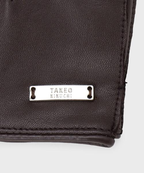 TAKEO KIKUCHI（タケオキクチ）の「【スマホ対応】レザーグローブ（手袋・メンズ・ダークブラウン/ブラック・00）」の3枚目の写真
