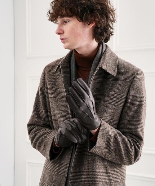 TAKEO KIKUCHI（タケオキクチ）の「【スマホ対応】レザーグローブ（手袋・メンズ・ダークブラウン/ブラック・00）」の5枚目の写真