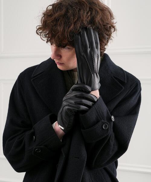 TAKEO KIKUCHI（タケオキクチ）の「【スマホ対応】レザーグローブ（手袋・メンズ・ダークブラウン/ブラック・00）」の7枚目の写真