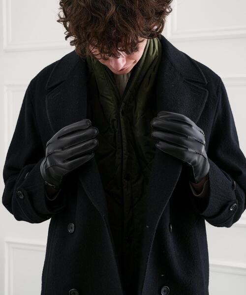 TAKEO KIKUCHI（タケオキクチ）の「【スマホ対応】レザーグローブ（手袋・メンズ・ダークブラウン/ブラック・00）」の8枚目の写真