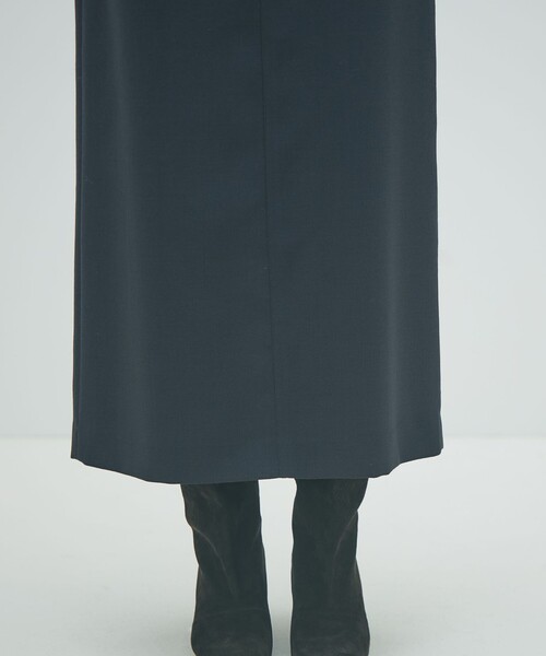 MACPHEE（マカフィー）の「ウールブレンドジョーゼット Iラインワンピース（ワンピース・レディース・ライトイエロー/ネイビー・36/34）」の10枚目の写真