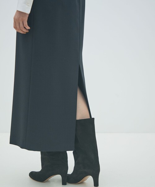 MACPHEE（マカフィー）の「ウールブレンドジョーゼット Iラインワンピース（ワンピース・レディース・ライトイエロー/ネイビー・36/34）」の11枚目の写真