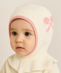 moimoln（モイモルン）の「キッズ リボンニットバラクラバ 帽子（ニットキャップ/ビーニー・キッズ）」