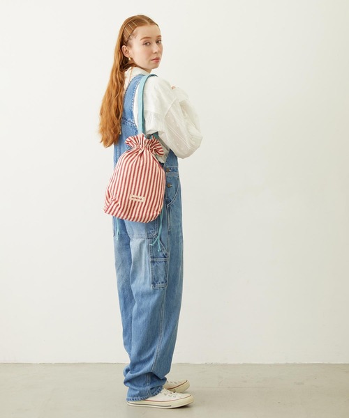 MILKFED.(ミルクフェド)の「STRIPED TOTE BAG(トートバッグ・レディース・ライトブルー/ブラック/レッド・ONE SIZE)」の7枚目の写真