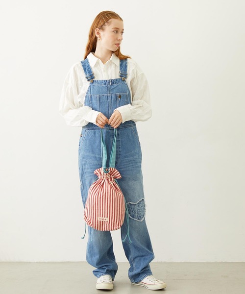 MILKFED.(ミルクフェド)の「STRIPED TOTE BAG(トートバッグ・レディース・ライトブルー/ブラック/レッド・ONE SIZE)」の8枚目の写真