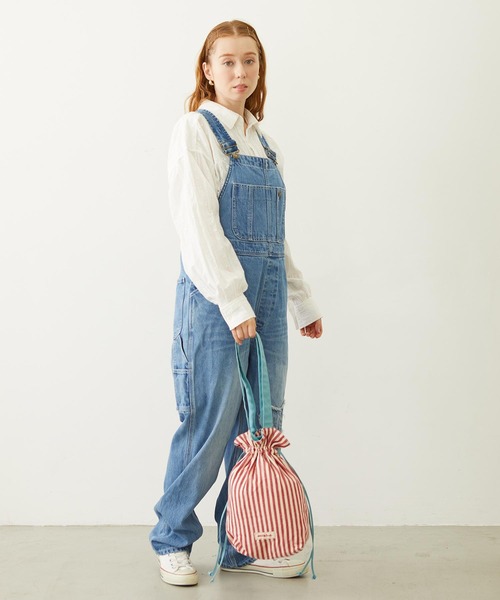 MILKFED.(ミルクフェド)の「STRIPED TOTE BAG(トートバッグ・レディース・ライトブルー/ブラック/レッド・ONE SIZE)」の9枚目の写真