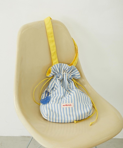 MILKFED.(ミルクフェド)の「STRIPED TOTE BAG(トートバッグ・レディース・ライトブルー/ブラック/レッド・ONE SIZE)」の14枚目の写真