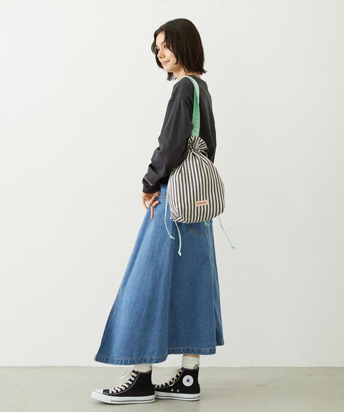 MILKFED.(ミルクフェド)の「STRIPED TOTE BAG(トートバッグ・レディース・ライトブルー/ブラック/レッド・ONE SIZE)」の20枚目の写真