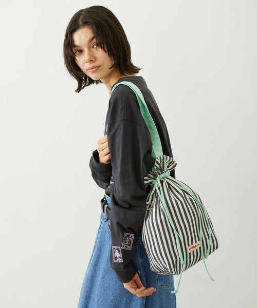 MILKFED.(ミルクフェド)の「STRIPED TOTE BAG(トートバッグ・レディース・ライトブルー/ブラック/レッド・ONE SIZE)」の19枚目の写真