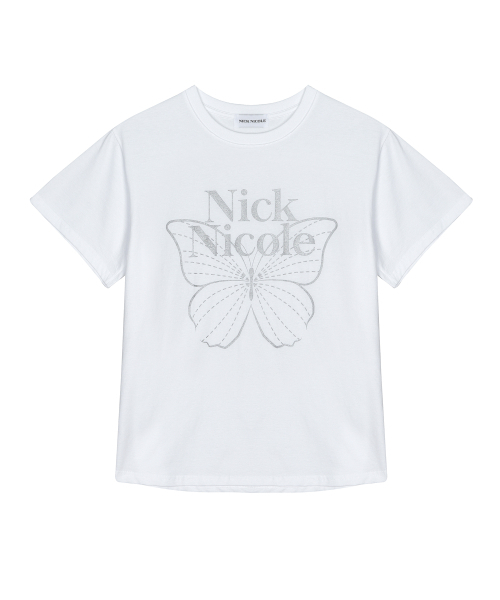 NICK&NICOLE(ニックアンドニコール)の「BIG BUTTERFLY SLEEVE TOP_WHITE SILVER(Tシャツ/カットソー・レディース・その他・FREE)」の5枚目の写真