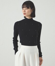 CAST:（キャストコロン）の「【1枚で着映える】スタッズタートルニット（ニット/セーター）」