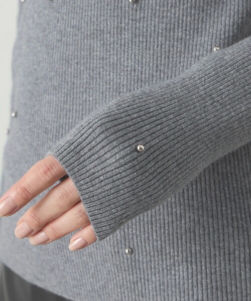 CAST:（キャストコロン）の「【1枚で着映える】スタッズタートルニット（ニット/セーター・レディース・ブラウン系その他5/ブラック/グレー/オフホワイト・M）」の12枚目の写真