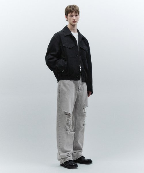 INSILENCE(インサイロンス)の「トロピカルウールブルゾン ブラック(ブルゾン・レディース・その他・SMALL)」の5枚目の写真