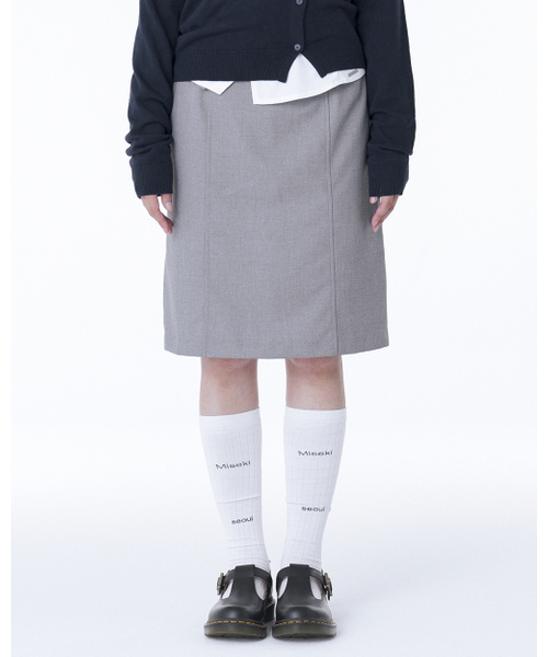 セール】Button midi skirt GREY（スカート）｜Miseki SEOUL