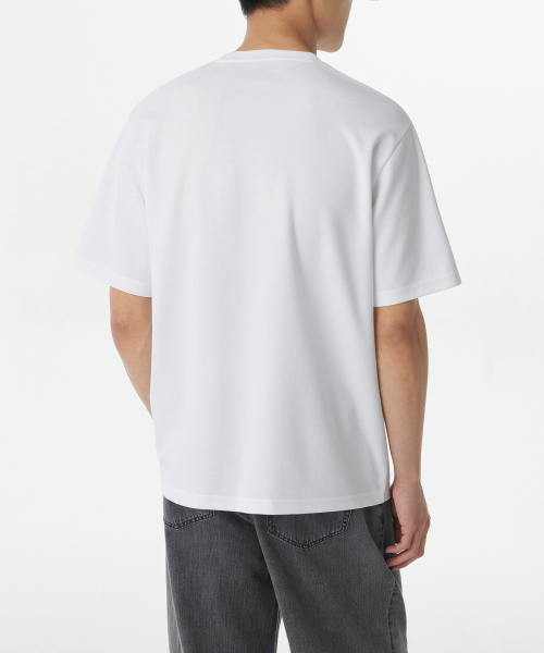 MUSINSA STANDARD（ムシンサスタンダード）の「オプティマルリラックスドクルーネックTシャツ[ホワイト]（Tシャツ/カットソー・メンズ・その他・MEDIUM/SMALL/X-LARGE/XX-LARGE/XXX-LARGE/LARGE）」の3枚目の写真