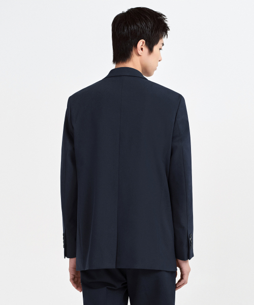 MUSINSA STANDARD(ムシンサスタンダード)の「リラックスベーシックブレザー【ネイビー】(テーラードジャケット・メンズ・その他・X-LARGE/XX-LARGE/MEDIUM/LARGE)」の3枚目の写真