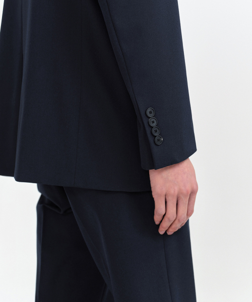 MUSINSA STANDARD(ムシンサスタンダード)の「リラックスベーシックブレザー【ネイビー】(テーラードジャケット・メンズ・その他・X-LARGE/XX-LARGE/MEDIUM/LARGE)」の6枚目の写真