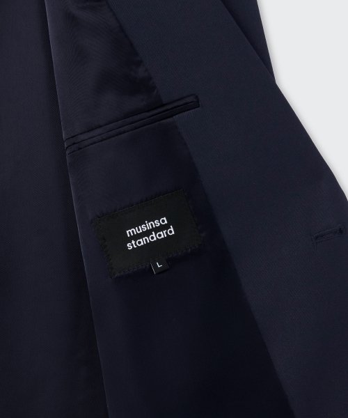 MUSINSA STANDARD(ムシンサスタンダード)の「リラックスベーシックブレザー【ネイビー】(テーラードジャケット・メンズ・その他・X-LARGE/XX-LARGE/MEDIUM/LARGE)」の9枚目の写真