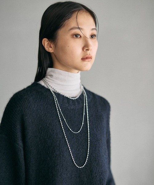 LEPSIM(レプシィム)の「ステンレス3連ボールネックレス 608080(ネックレス・レディース・シルバー/シルバー系その他・ONE SIZE)」の3枚目の写真