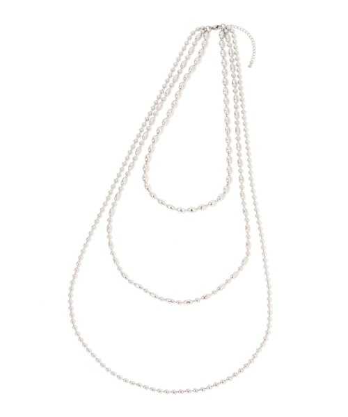 LEPSIM(レプシィム)の「ステンレス3連ボールネックレス 608080(ネックレス・レディース・シルバー/シルバー系その他・ONE SIZE)」の6枚目の写真