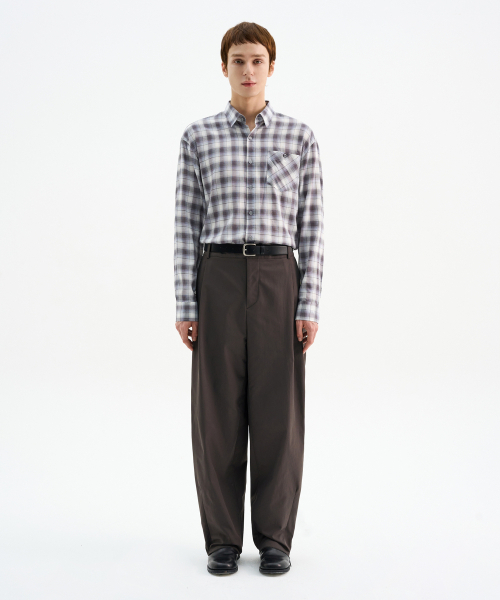 TRIP LE SENS(トリップ ル センス)の「マルーン CA チェックシャツ_ブルーブラウン(シャツ/ブラウス・メンズ・その他・LARGE/MEDIUM)」の3枚目の写真