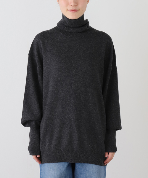 JOURNAL STANDARD LUXE（ジャーナルスタンダード　ラックス）の「カシミヤ タートルネックプルオーバー（ニット/セーター・レディース・チャコールグレー/ホワイト/ブラウン/スカイブルー・FREE）」の19枚目の写真