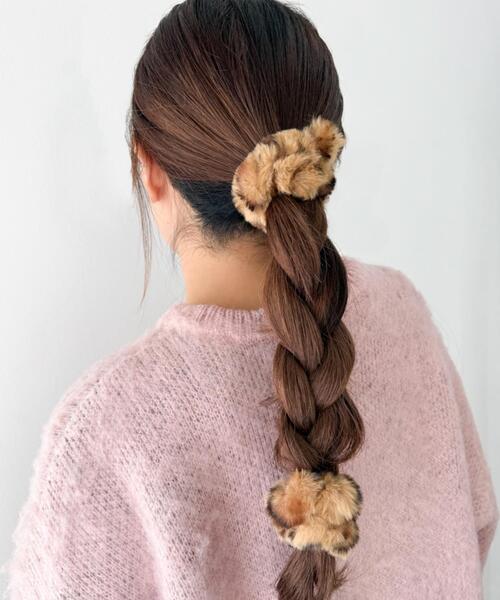 WEGO（ウィゴー）の「WEGO/【2点セット】ファーヘアゴム（ヘアゴム・レディース・ホワイト/ライトピンク・FREE）」の4枚目の写真