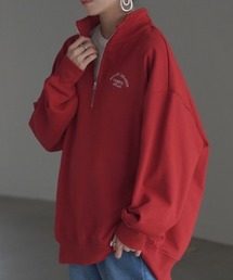 HUG.U（ハグユー）の「ハーフジップロゴスウェット（スウェット・レディース）」