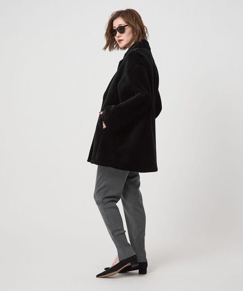 新品 ＜conte＞ベルベット ボンディング Pコート conte＞ベルベット ボンディング Pコート（ピーコート）｜conte