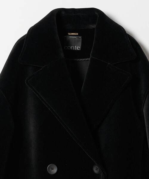conte（コンテ）の「＜conte＞ベルベット ボンディング Pコート