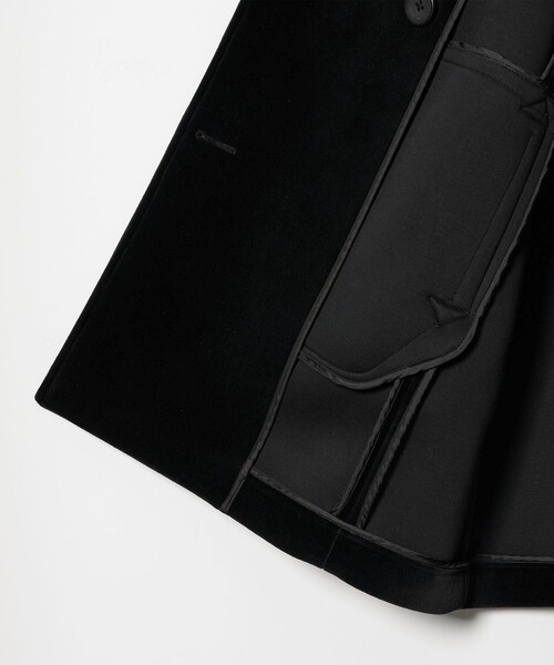 conte＞ベルベット ボンディング Pコート（ピーコート）｜conte