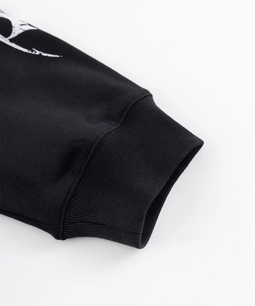 SUPPLIER（サプライヤー）の「SUPPLIER/サプライヤー Tribal Bones Pierced Zip Hoodie トライバル柄 オリジナルピアス付き フーディー（パーカー・メンズ・ブラック/グレー・M/L/XL）」の8枚目の写真