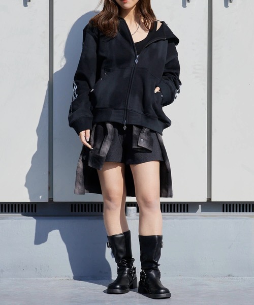 SUPPLIER（サプライヤー）の「SUPPLIER/サプライヤー Tribal Bones Pierced Zip Hoodie トライバル柄 オリジナルピアス付き フーディー（パーカー・メンズ・ブラック/グレー・M/L/XL）」の19枚目の写真